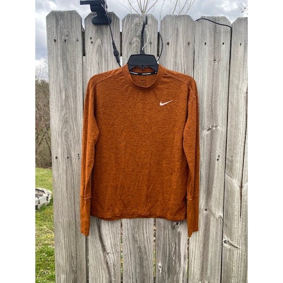 Nike Tops - Nike Running Dri-FIT Long Sleeve Mock Neck Shirt Burnt Orange Heather Small